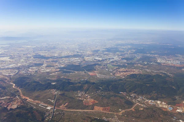 Luchtfoto van kunming, china. — Stockfoto