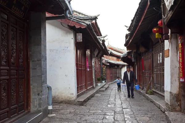 Παλιά πόλη της Lijiang, το μνημείο παγκόσμιας πολιτιστικής κληρονομιάς στην επαρχία yunnan, — Φωτογραφία Αρχείου