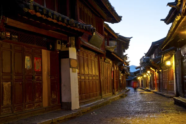 Lijiang oude stad bij morning, china. — Stockfoto