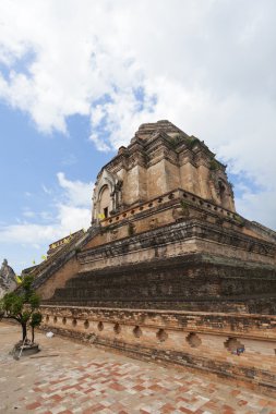WAT chedi luang Tapınağı chiang Mai, Tayland.