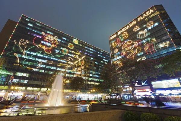 Vánoční osvětlení v hong Kongu — Stock fotografie