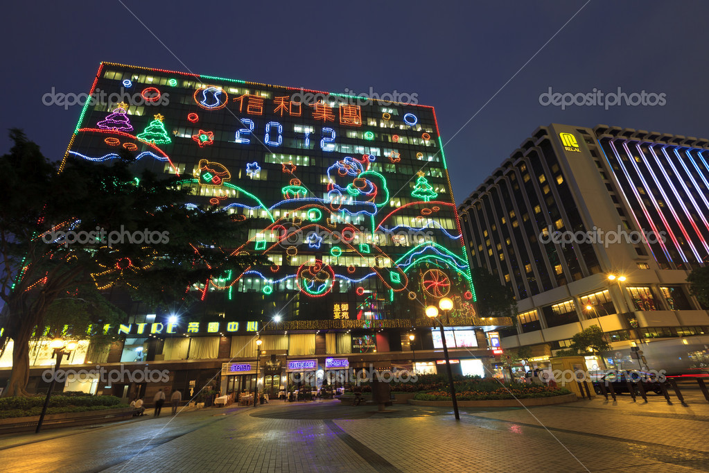 Christmas lights in Hong Kong Stock Editorial Photo © kawing921 16263111
