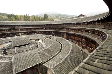 Fujian tulou evin içinde çini