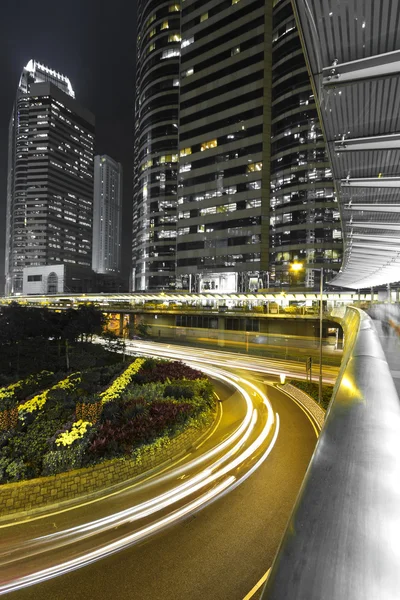 市区夜间交通情况 — 图库照片