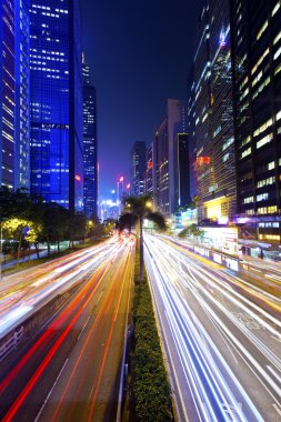 gece şehir merkezi şehir'de yoğun trafiği