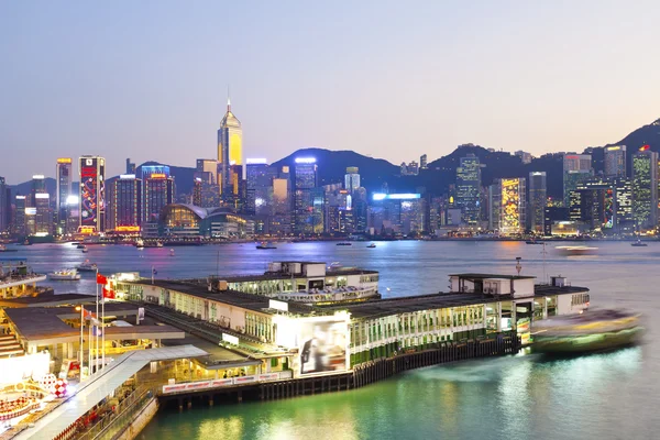 Hong Kong skyline at sunset — Stock Photo, Image