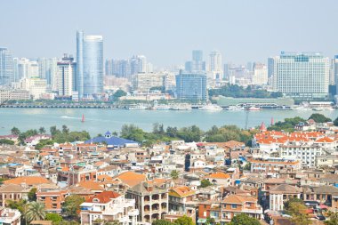 gulang-yu Island, Çin Xiamen havadan görünümü