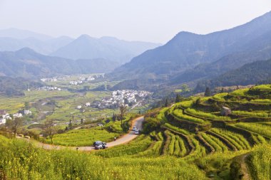 wuyuan, jiangxi eyaletinin, Çin'in kırsal manzara.