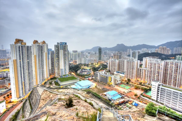 Centro de Hong Kong em tom surreal — Fotografia de Stock