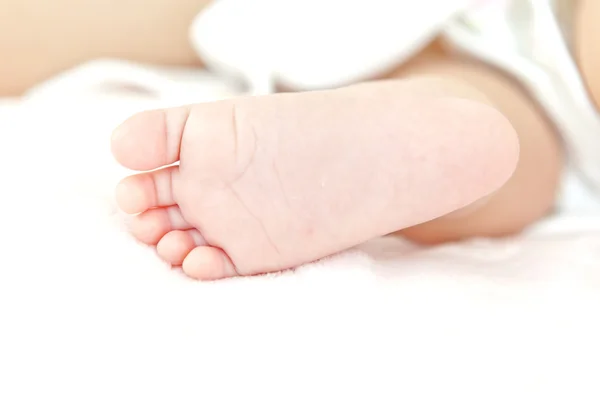 A close-up of tiny baby feet — Stock Photo, Image