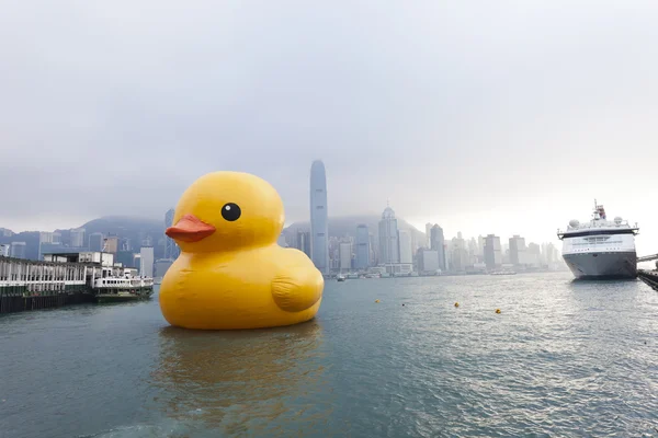 Canard en caoutchouc en Hong Kong — Photo