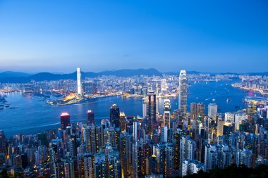 Geceleyin Hong Kong Şehri