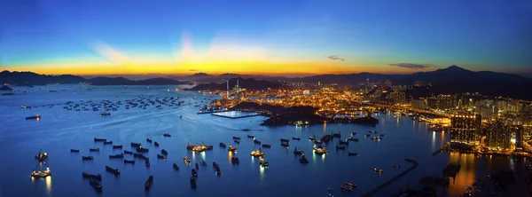 Hong Kong majestuoso atardecer — Foto de Stock