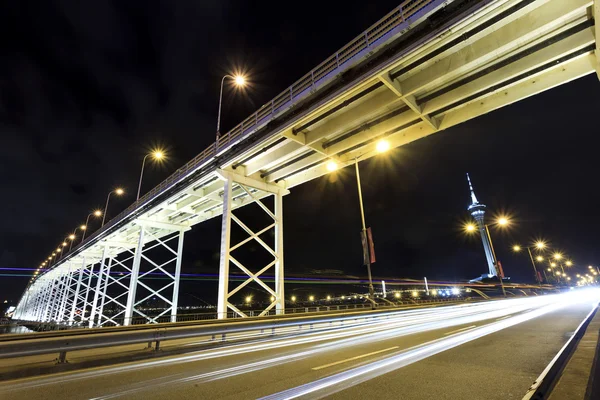 Autoroute à Macao la nuit — Photo