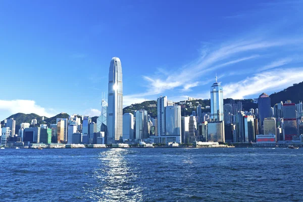 Hong Kong view along Victoria Harbor — Stock Photo, Image