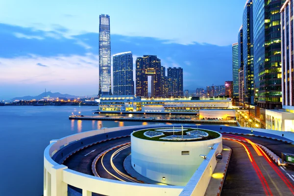 Kowloon al tramonto, Hong Kong . — Foto Stock