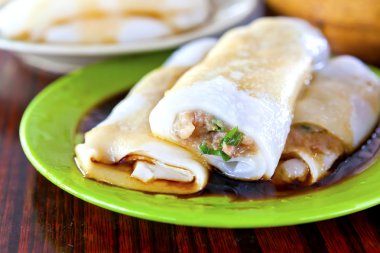 Çin dim sum, pirinç şehriye rulo.