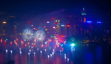 Hong Kong fireworks 2014 clipart