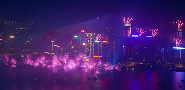 Fogos de artifício de Hong Kong 2014 — Fotografia de Stock