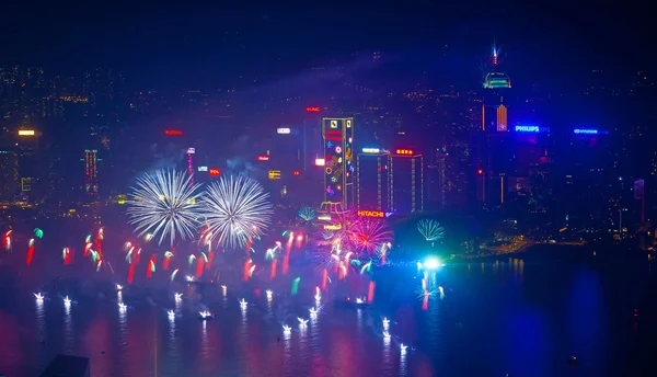 Fuegos artificiales de Hong Kong 2014 —  Fotos de Stock
