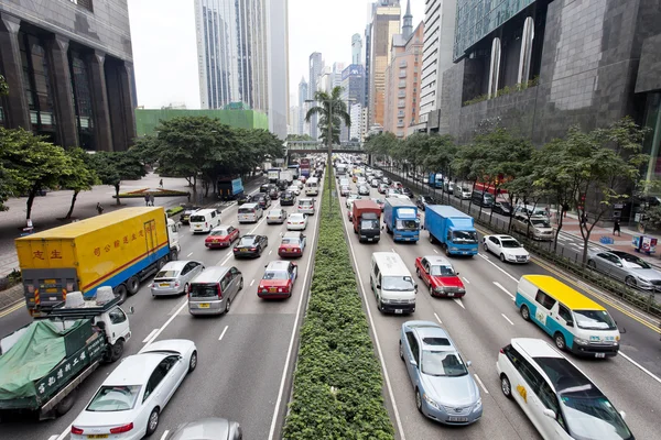 Ingorgo di traffico in Hong Kong — Foto Stock