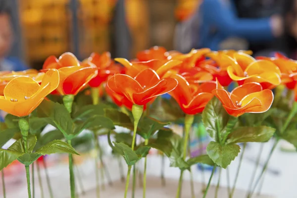 Kunststof bloemen voor decoratie — Stockfoto