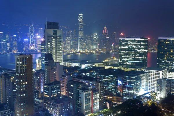 Hong Kong à noite — Fotografia de Stock