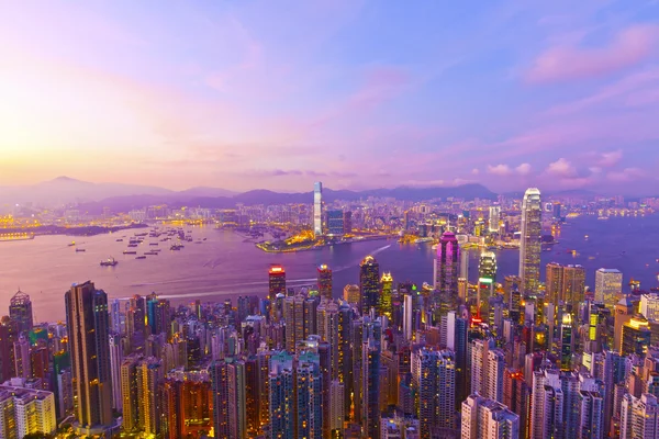 Hong kong zonsondergang — Stockfoto