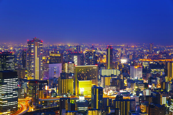 Osaka, Japan at the landmark Umeda District