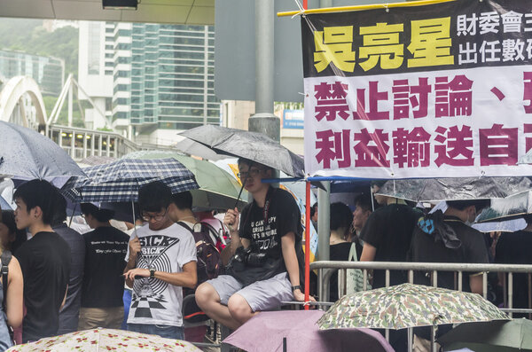 Protesters about Northeast New Territories Hong Kong