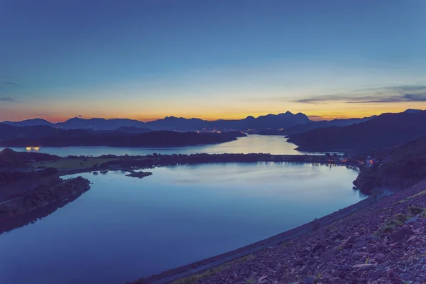 Solnedgång sjön i hong kong — ストック写真
