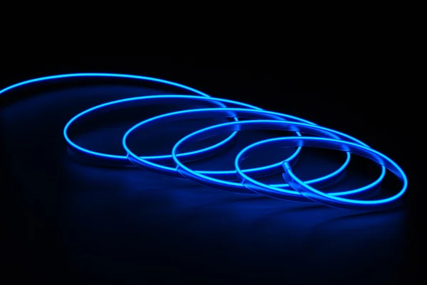 Neon modrý proužek — Stock fotografie