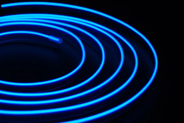 Striscia blu al neon — Foto Stock
