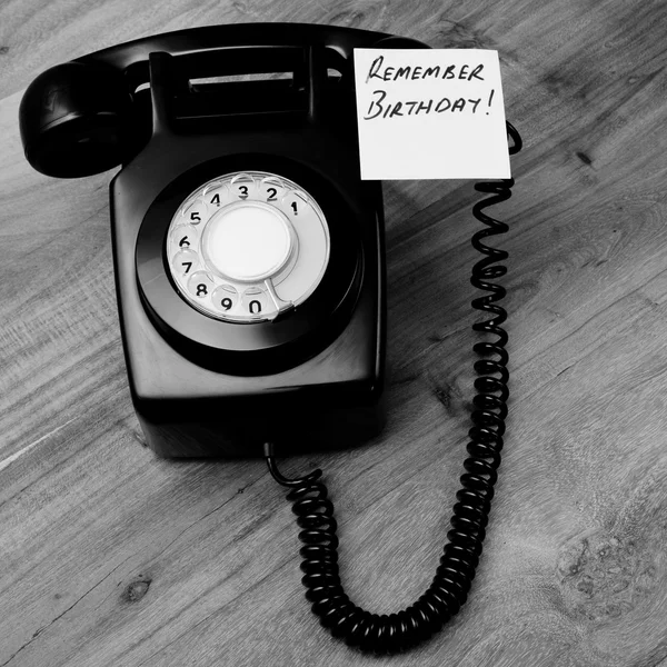 Black retro bakelite telephone — Stock Photo, Image
