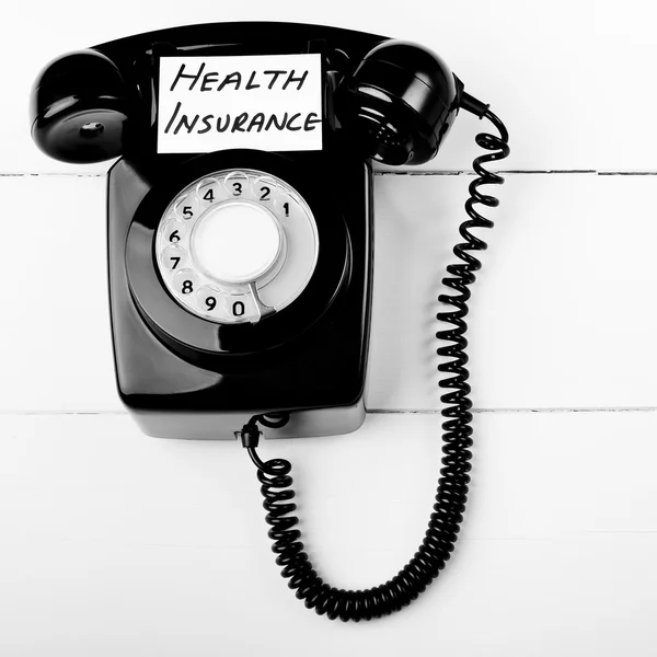 Health Insurance telephone help line concept — Stock Photo, Image