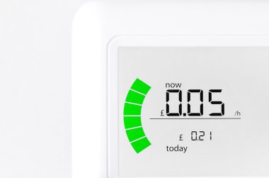 elektrik kullanım için saat başına gösterilen ev enerji sayaçları