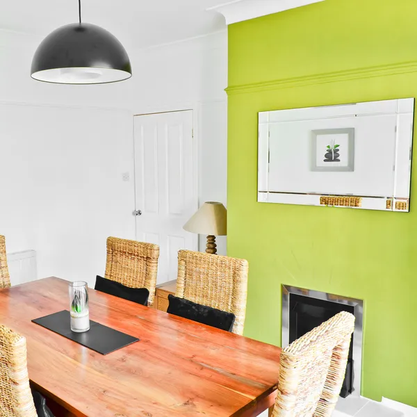 Bright dining room interior Stock Photo