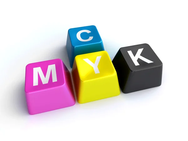 Teclas CMYK — Foto de Stock