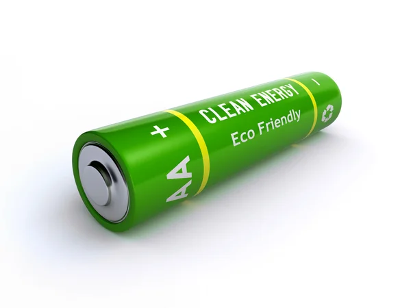 Groene batterij — Stockfoto