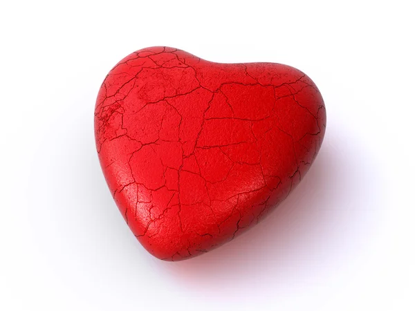 Cracked heart — Stock Photo, Image