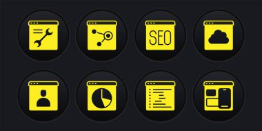 Hesap ekranı Oluştur teknoloji veri transferi grafiksel grafik grafiksel tarayıcı penceresi SEO optimizasyon Web geliştirici programlama kodunu ve simgeyi ayarla. Vektör.