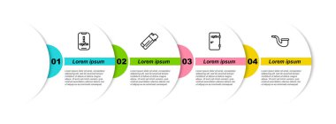 Hattı belirleyin. Sigara, çakmak, alan ve pipo yasak. Ticari bilgi şablonu. Vektör