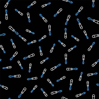 Çizgi Tornavida simgesi siyah arkaplanda izole edilmiş. Servis aracı sembolü. Vektör