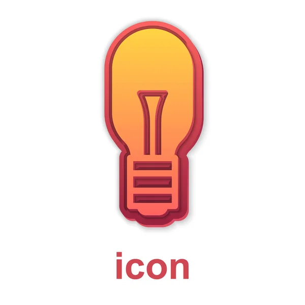 Gold Light bulb with concept of idea icon isolated on white background. Energy and idea symbol. Inspiration concept. Vector — Stock Vector