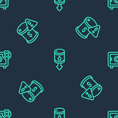 Ham petrol fiyatlarında hat düşüşü ve pürüzsüz bir şablona göre güvenli. Vektör