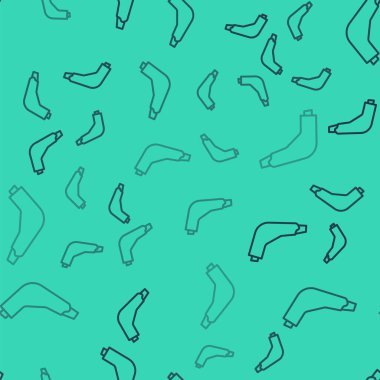 Siyah çizgi astım ikonu yeşil arkaplanda izole edilmiş pürüzsüz desen. Öksürük şurubu, solunum, alerjik hasta. Vektör İllüstrasyonu