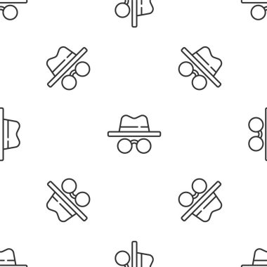 Gri çizgi Kimlik Değiştirme kipi simgesi beyaz arka planda kusursuz desen izole etti. Vektör