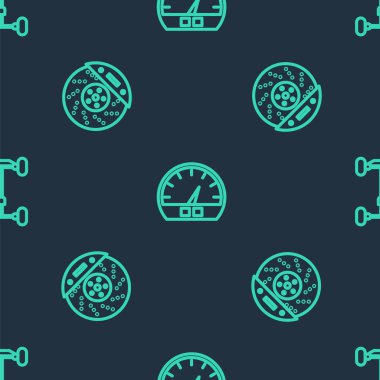 Hız göstergesini ayarla, Caliper ve Chassis 'li araba fren diskini düzgün bir şekilde ayarla. Vektör.