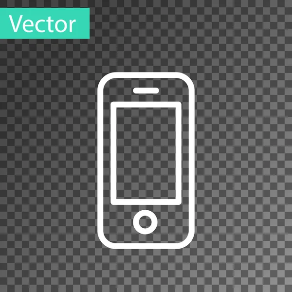 Musta älypuhelin, matkapuhelin kuvake eristetty läpinäkyvällä taustalla. Vektori — vektorikuva