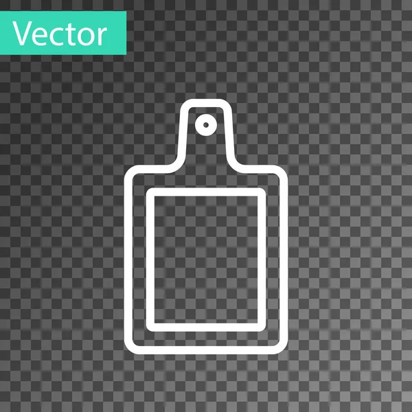 Línea blanca Icono de tabla de cortar aislado sobre fondo transparente. Símbolo de tabla de cortar. Vector — Vector de stock